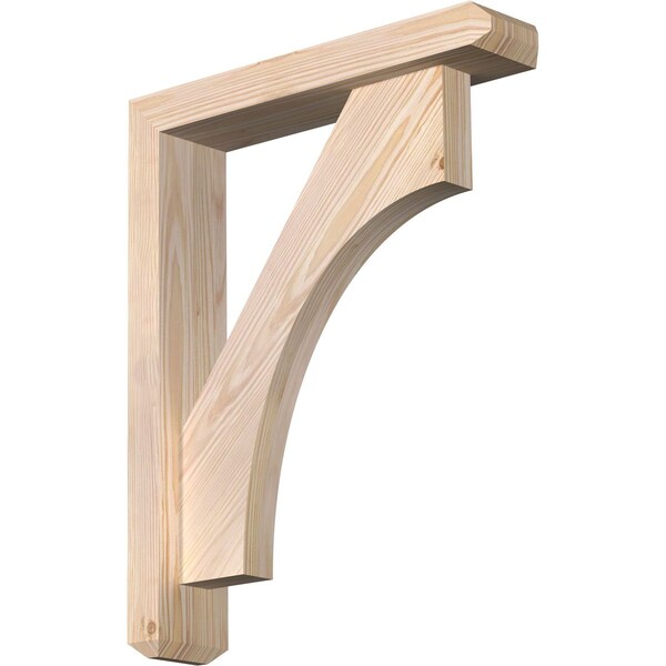 Ekena Millwork Westlake Craftsman Smooth Bracket w/ Offset Brace, Douglas Fir, 3 1/2"W x 16"D x 20"H BKT0402X16X20WTL04SDF - main